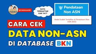 Cara Cek Data Non-ASN di Database BKN – Cek Hasil Pendataan Non ASN 2022