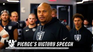 Antonio Pierces Locker Room Victory Speech vs. Browns  Raiders  NFL