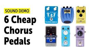 6 Cheap Chorus Pedals - Audio Comparison no talking