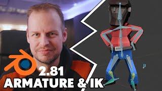 Armature rigging and Leg IK in Blender 2.81 for simple characters