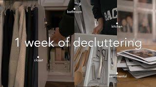 declutter my entire home with me in 1 week  motivation for the new year