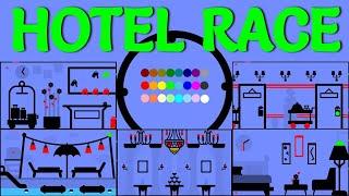 24 Marble Race EP. 54 Hotel Race by Algodoo