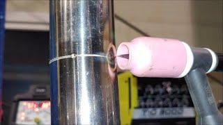 Process for TIG welding of sanitary pipe in horizontal position is interesting Thin stainless steel