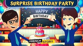 Surprise Birthday Party  Easy French Conversation Practice  CCube Academy