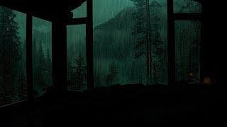 HEAVY RAIN Sounds Mixed with THUNDERSTORM for Sleeping Deep Relaxation and Stress Relief