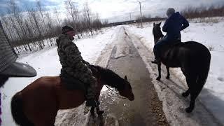 Весенняя конная прогулка от первого лица.