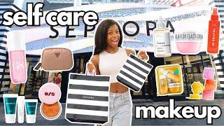 lets go self care + makeup NO BUDGET shopping at Sephora + HAUL