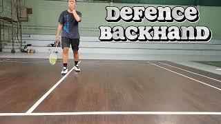 latihan defence backhand badminton