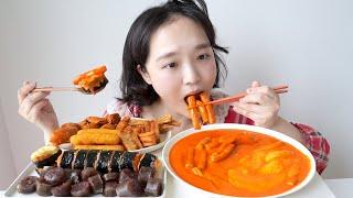 신전 마라로제떡볶이 먹방이건 대혁명 신메뉴야 + 멘보샤신전치즈김밥치즈스틱오뎅튀김순대닭껍질튀김 등 REALSOUND MUKBANG  Rose Tteokbokki D