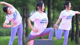 8K Pilates Instructor Yoo Tae Ha from Berry Good Stretching Fancam @ HANGANG NIGHT WALK  220730