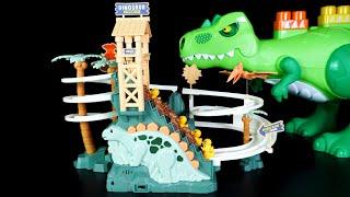 DINOSAUR PARADISE TYRANNOSAURUS REX STEGOSAURUS PTERANODON - ASMR - DINO KING TOYS 230408