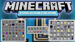 MINECRAFT  How To Get All Items in Minecraft Education Edition  Chemistry Lab  Education Edition