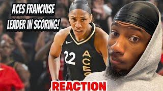 A’JA WILSON ACES SCORING LEADER dMillionaire REACTION Las Vegas Aces vs. Dallas Wings HIGHLIGHTS