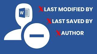 How to Remove Last Modified By Author in MS Word Document