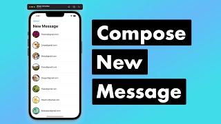 SwiftUI Firebase Chat 08 Show All Users for Creating Message