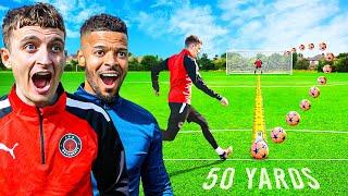 Scoring 1 AMAZING Football Goal From 1-50 Yards Ft. Jeremy Lynch