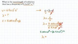 What wavelength has a frequency of 6.4x10^11 s^-1? - Frequency to Wavelength Practice