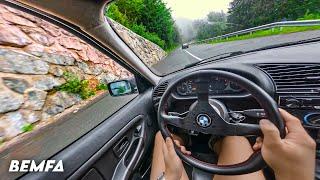 BMW E36 POV Mountain Drifting in the Rain  Amazing Sound  4K