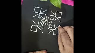 6*6 dots easy beautiful simple daily kolam rangoli designs అందమైన రోజువారీ చిన్న ముగ్గు 