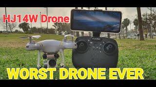 Mini Dji Phantom 4 Clone  HJHRC HJ14W Drone  Absolutely The Worst Drone Ever