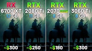 RX 6700 XT vs RTX 2080 Ti vs RTX 2070 SUPER vs RTX 3060 Ti - Test in 20 Games in 2024