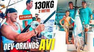 130 KG and 2 Meters Giant Tuna with Fishing Rod 1 Day at Sea W@AlpKirsanlaBirYolculukHikayesi