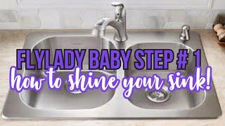 FLYLADY BABY STEP 1 HOW TO SHINE YOUR SINK  FLYLADY DAY 1 OF 31 BABY STEPS  How to clean your sink