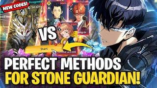 4 NEW CODES PERFECT METHODS FOR STONE GUARDIAN  Solo Leveling Arise