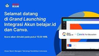 Grand Launching Integrasi Akun belajar.id dan Canva for Education