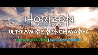 Horizon Zero Dawn Ultrawide Benchmark PC in 3440x1440 Resolution with RTX 3070 and Core i5 10500