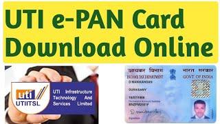 UTI e PAN Card Download  e pan Card online Download  Tamil Tutorials Tech