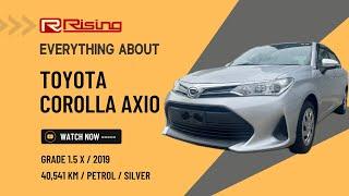 SOLD【2019】Toyota Corolla Axio 2WD Grade 1.5X 40541 km - Japanese Car