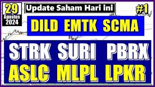 29082024 Update Saham DILD EMTK SCMA STRK SURI PBRX LPKR ASLC MLPL