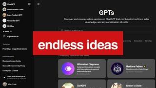 How to get new ideas for your custom AI App  Make $$$ with Custom GPTs