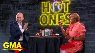 Hot Ones host Sean Evans puts Robin Roberts in the hot seat