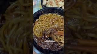 Korean food delivery is amazing - ordering black bean noodles 