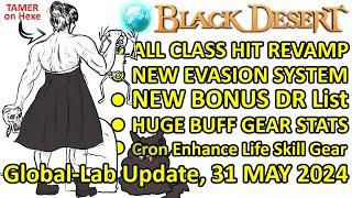 ALL CLASS HIT REVAMPED NEW EVASION SYSTEM Cron Life Skill Gear BDO Global Lab Update 31 MAY 2024