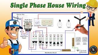 Single Phase House Wiring Diagram  Energy Meter  Single Phase DB Wiring