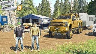 CHOW IS BACK CAMPING WITH 6X6 F-550 OVERKILL  FARMING SIMULATOR 2019