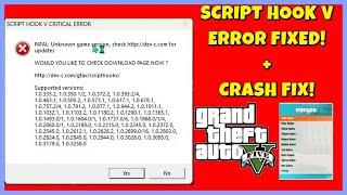 How to Fix Script Hook V Critical Error  GTA V Update Fix Plus Tips