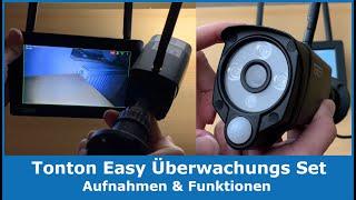 Aufnahmen & Tests des Tonton 5MP Easy Überwachungskamera Set mit Touchscreen-Monitor