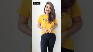 Simple & Cool T-shirt front Styling   Style with BeingNavi #Shorts