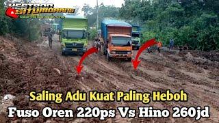 Bikin Penasaran Saling Adu Kuat Truk Fuso Oren 220ps Vs Hino 260jd Dan Hino 280jd