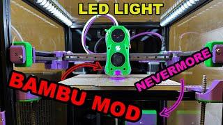 Voron Trident mods Bambulabs Wiper LED Lights Nevermore Purge Line