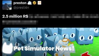 2.5 MILLION ROBUX CONTEST by Preston  Pet Simulator 99 News