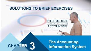 Intermediate Accounting - ch03 - solutions to brief exercises