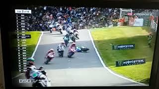 BSB Cadwell Park Big Crash at Top of The Mountain.