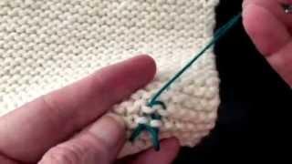 How to Knit - Weaving in Ends in Garter Stitch