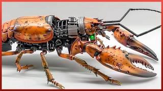 Man Turns DEAD Animals Into Mind Blowing ROBOTS  Cyborg Beetle & Lobster by @YiZhizhu