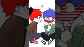 Indonesia x malaysia #countryhumans#sahabat